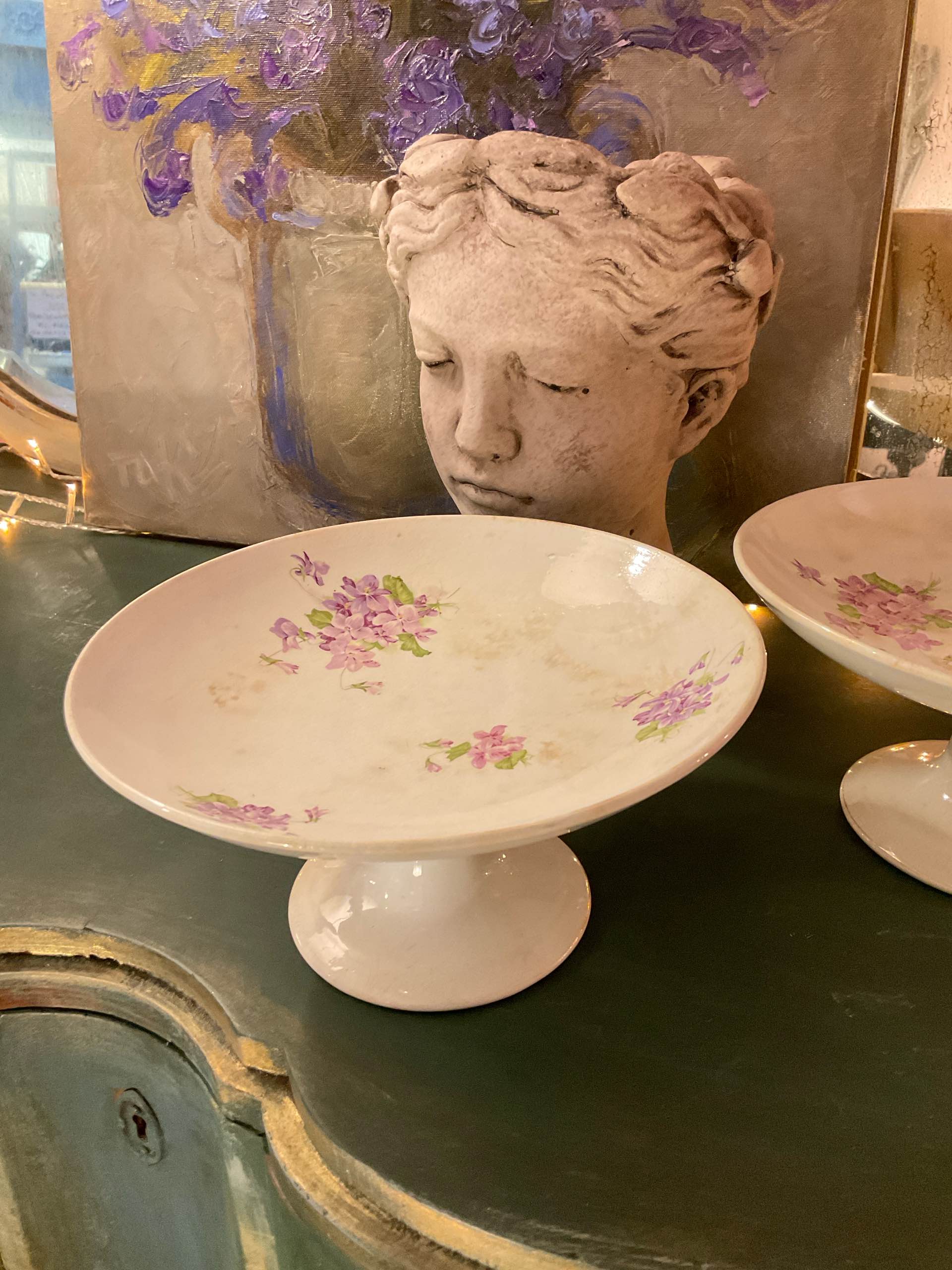 Alzatine con fiori lilla - immagine 2