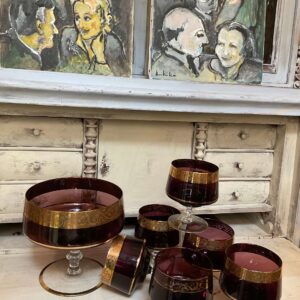 Set vetro ametista anni ‘50