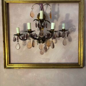 Applique con pendenti rosa